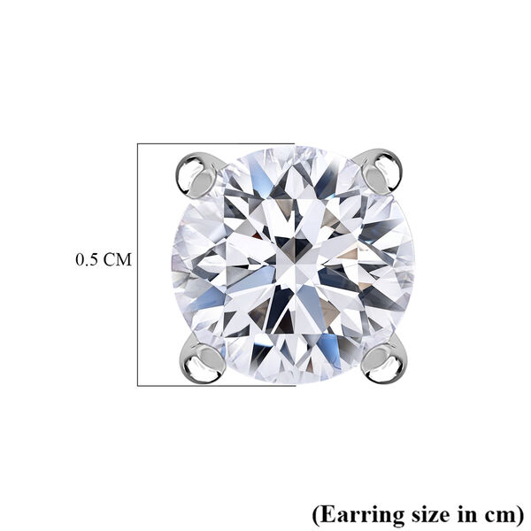 LUXURIANT SGL zertifizierte VS-EF Labor Diamant Ohrringe in 585 Wei&szlig;gold - 1 ct. image number 6