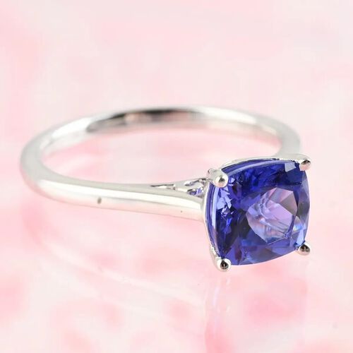 RHAPSODY zertifiziert und geprüft AAAA Tansanit und VS-EF Diamant Ring in 950 Platin - 1,75 ct. image number 1