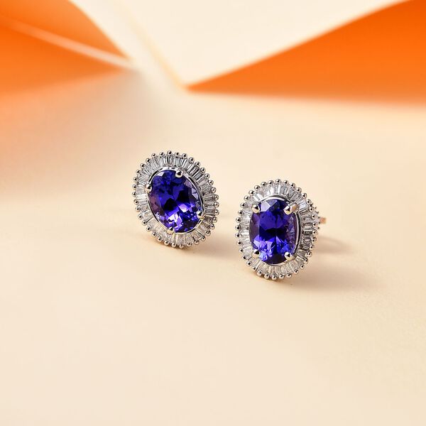 RHAPSODY AAAA Tansanit und VS Diamant Ohrringe in 950 Platin - 2,72 ct. image number 2