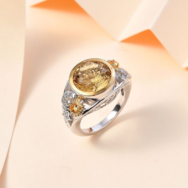 Citrin Ring 925 Silber  (Gr&ouml;&szlig;e 17.00) ca. 8,34 ct image number 2