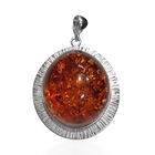 Natürlicher baltischer Bernstein Anhänger, 925 Silber