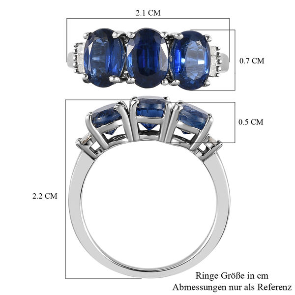 Kaschmir Kyanit und Zirkon-Ring - 3,30 ct. image number 6