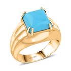 AAA Sleeping Beauty Türkis Ring 417 Gold (Größe 20.00) ca. 4.10 ct