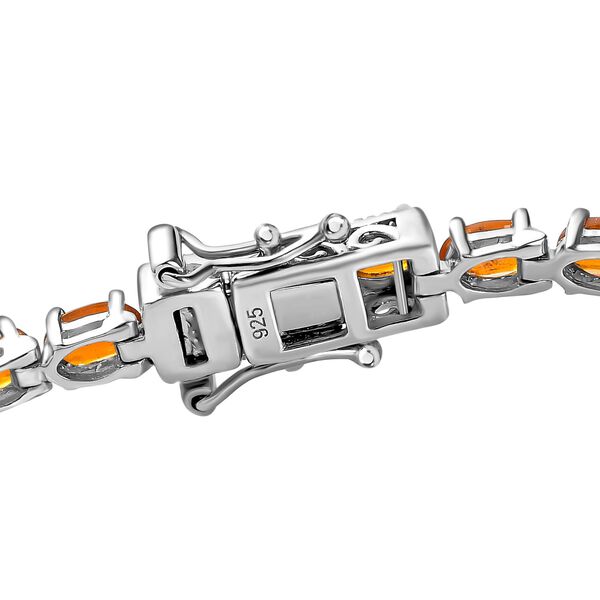 Mandarinen-Kyanit Armband, 19 cm, 925 Silber platiniert, 11,34 ct. image number 4