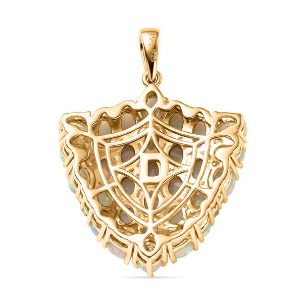 D'Joy AA Nat&uuml;rlicher, &auml;thiopischer Welo Opal Anh&auml;nger 925 Silber 750 Gelbgold Vermeil ca. 3,40 ct. image number 4