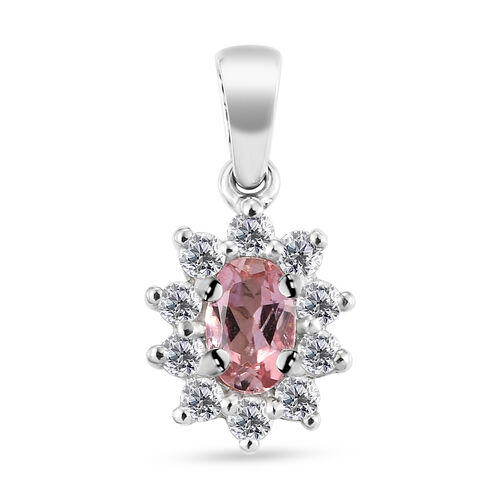 Rosa Turmalin und Zirkon-Anhänger image number 0