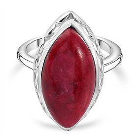 AA Norwegischer Thulit Ring, Silberfarben (Größe 17.00) ca. 9.90 ct