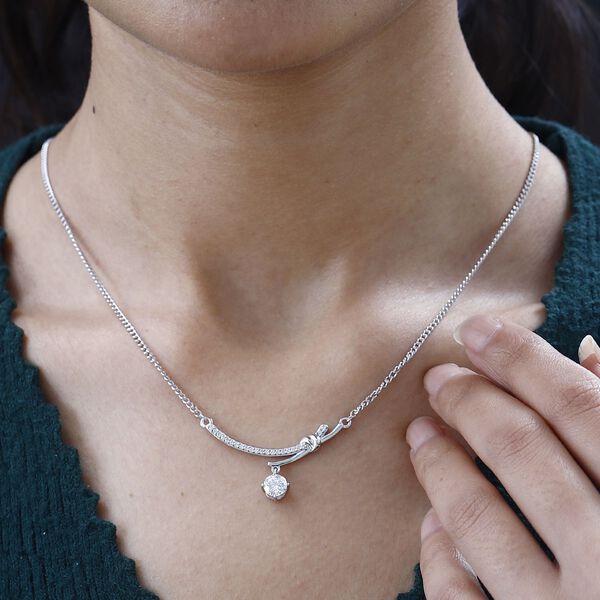 Moissanit Halskette, 45 cm - 0,98 ct. image number 8