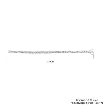 Moissanit Armband, 925 Silber rhodiniert