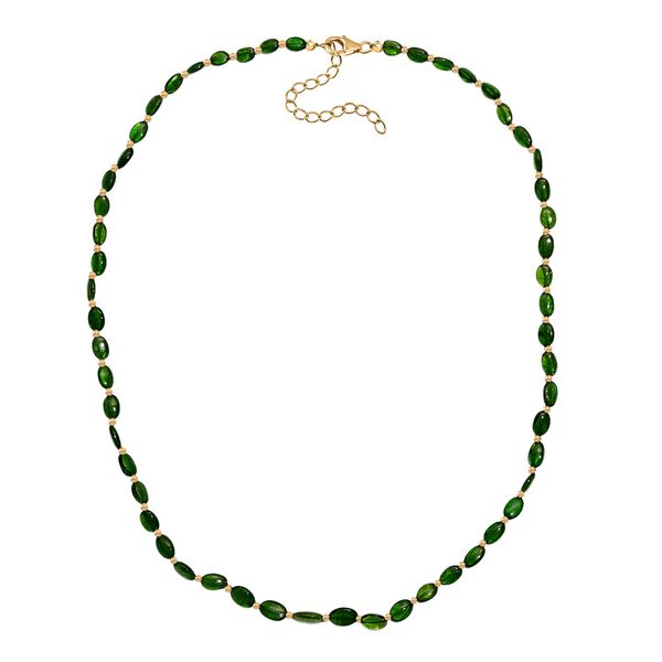 AA nat&uuml;rliche Chromdiopsid Halskette, 45cm - 40 ct. image number 4