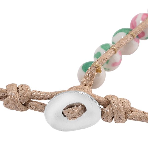 Flexible mehrfarbige Regenblumen-Yuhua-Quarzit Halskette - 80 ct. image number 5