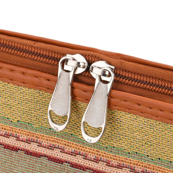 Reisetasche, 45x23x27cm, Hellgrün mit Schmetterlings- und Blumenmuster image number 6