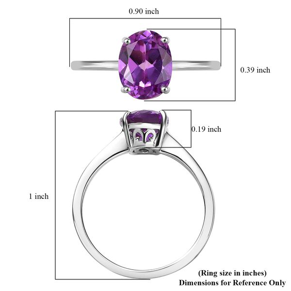 AAA Lab Created Farbwechsel-Saphir Ring 417 Gold (Größe 17.00) ca. 2,50 ct image number 5