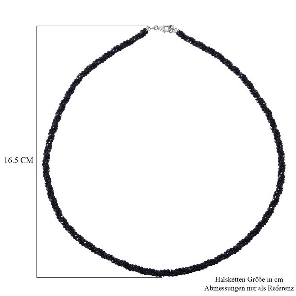 Schwarze Spinell-Halskette, 45 cm - 100 ct. image number 5
