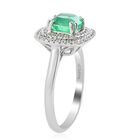 RHAPSODY kolumbianischer Smaragd-Ring mit doppeltem Diamant-Halo image number 2