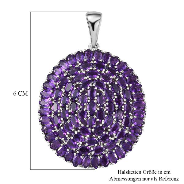 Afrikanischer Amethyst-Anh&auml;nger, 925 Silber platiniert, ca. 17,51 ct image number 6