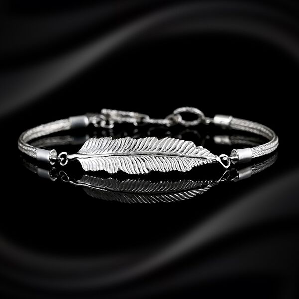 Royal Bali Kollektion - Tulang Naga Armband in 925 Silber, 20cm image number 1