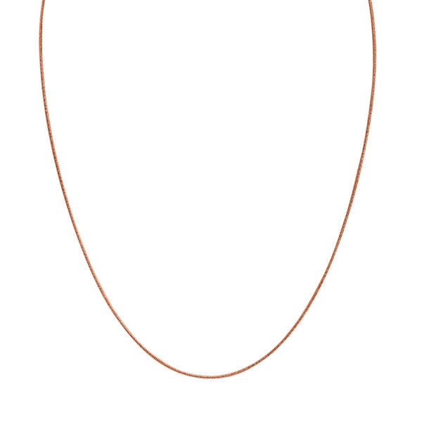 Schlangen-Halskette in 585 ros&eacute;vergoldetem Silber, 60cm image number 0