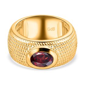 Orissa Rose Granat Ring Messing (Größe 21.00) ca. 1,41 ct