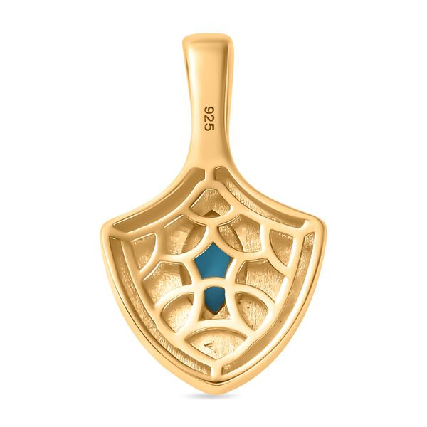 AA Sleeping Beauty T&uuml;rkis Anh&auml;nger 925 Silber vergoldet ca. 0,60 ct. image number 5