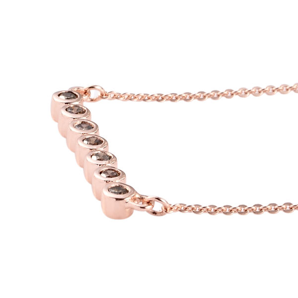 Nat&uuml;rliche Champagner Diamant-Halskette image number 4