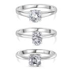 D’joy Moissanit Schmuckset 925 Silber rhodiniert (Größe 21) ca. 2,65 ct.