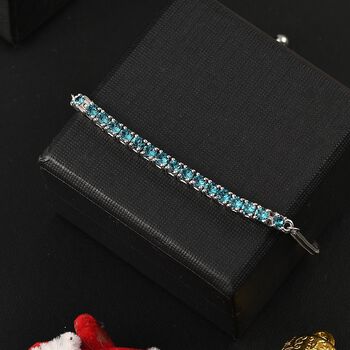 J Francis gefertigt mit SWAROVSKI- Indicolite Swarovski Kristall Armband, 19 cm