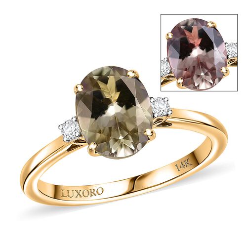 AAA Turkizit, Weißer Diamant Ring 585 Gold (Größe 17.00) ca. 2,10 ct image number 0