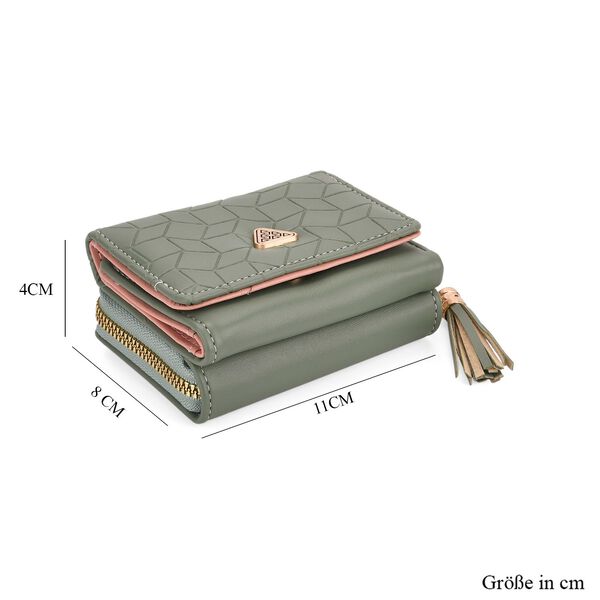 PU-Geldbörse mit RFID-Schutz, 11x8x4cm, Grün image number 9