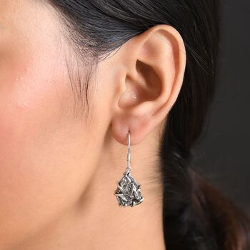 Muonionalusta Meteorit Ohrringe 925 Silber rhodiniert ca. 31.89 ct