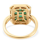 Kagem sambischer Smaragd und Zirkon-Ring, 925 Silber Gelbgold Vermeil  ca. 0,84 ct image number 5