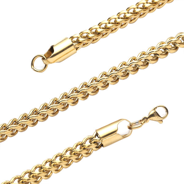 Halskette ca. 60 cm Edelstahl vergoldet image number 4