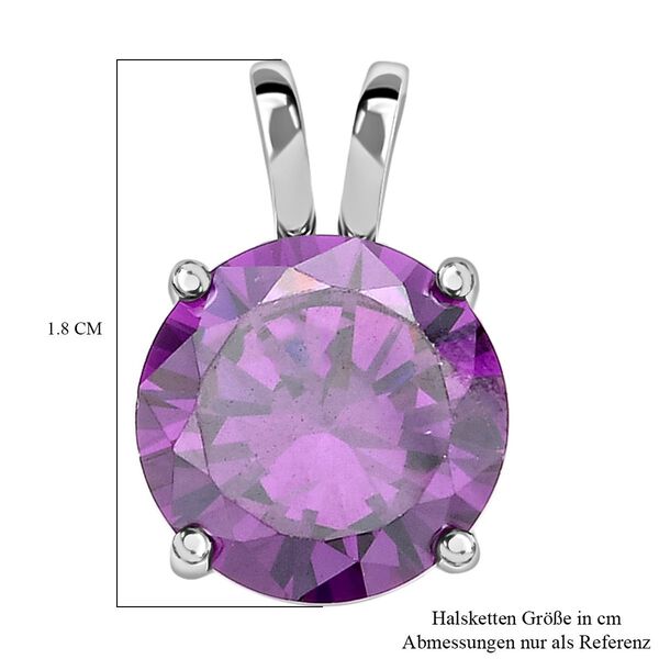 Lila Zirkonia Anh&auml;nger, 925 Silber rhodiniert ca. 5,00 ct image number 6