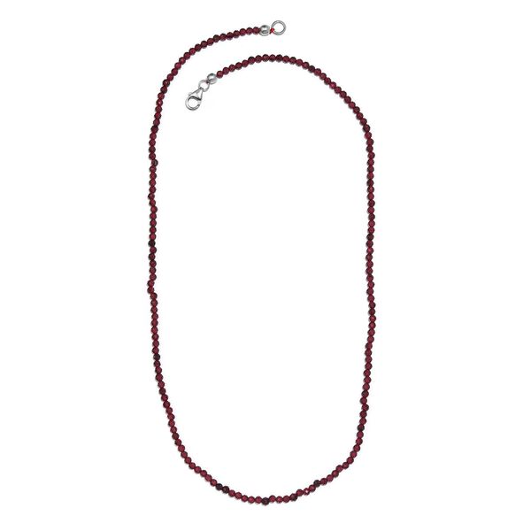 Rhodolith Granat Halskette, ca. 45 cm, 925 Silber ca. 40,70 ct image number 4