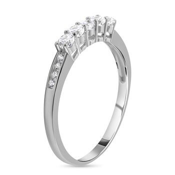 LUSTRO STELLA - Wei&szlig;er Zirkonia-Ring, 925 Silber rhodiniert - 1,35 ct.