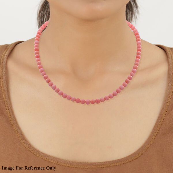 Rosa Koralle Halskette ca. 45 cm lange 925 Silber ca. 80.75 ct image number 2