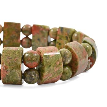 Flexibles Regenbogen Picasso Jaspis Armband - 142,50 ct.