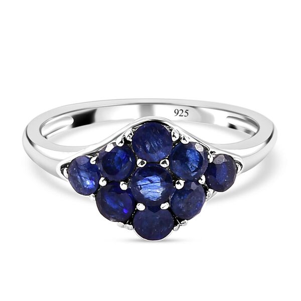 Masoala Saphir (Fissure gef&uuml;llt)-Ring, 925 Silber platiniert (Gr&ouml;&szlig;e 17.00) ca. 1.69 ct