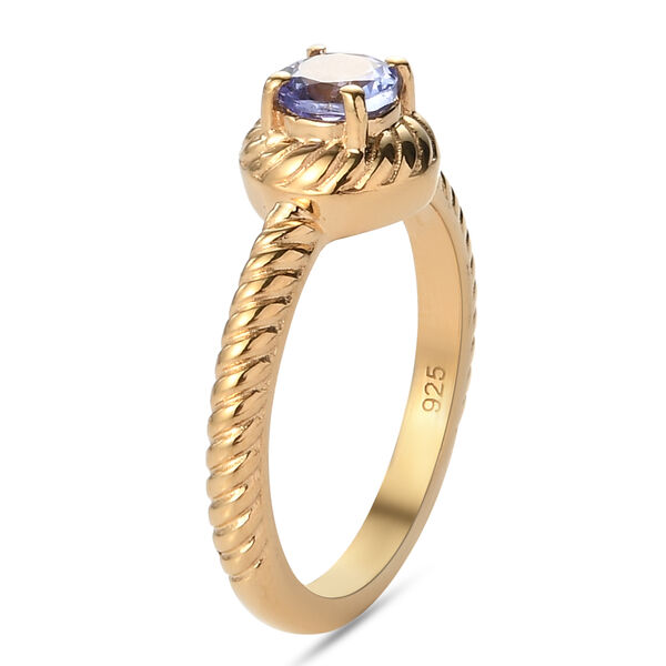 Tansanit-Ring, 925 Silber vergoldet  ca. 0,50 ct image number 3