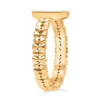 LUXURIANT SI Labor Diamant Ring, 925 Silber 750 Gelbgold Vermeil - 0,34 ct.