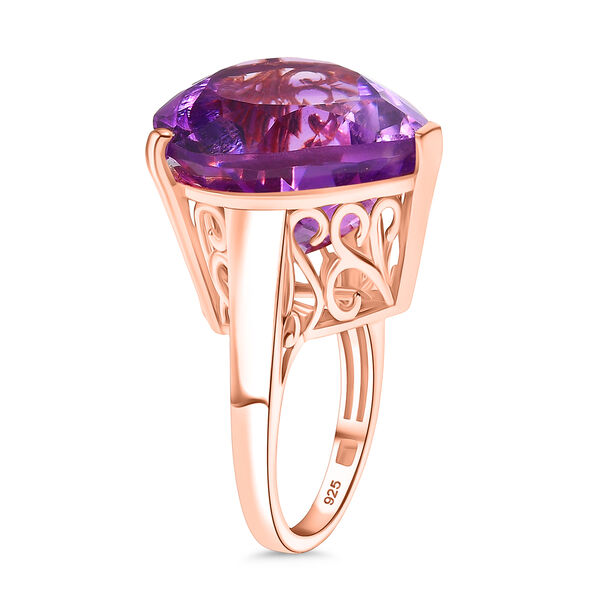 Zeitlose Art Kollektion
Zeitlose Art Kollektion - AAA Rose De France Amethyst Ring 925 Silber 750 Roségold Vermeil (Größe 21.00) ca. 24.94 ct image number 5