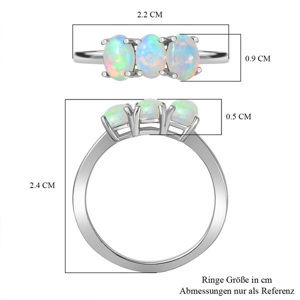 AA Natürlicher, äthiopischer Welo Opal Ring, 925 Silber rhodiniert - 0,93 ct. image number 7