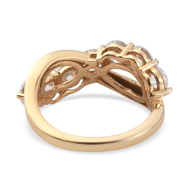 LUSTRO STELLA Hergestellt mit ZIRKONIA Ring 925 Silber 585 Vergoldet image number 6