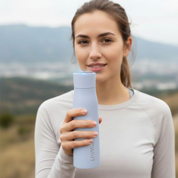 "UVC Ultraviolet Sterilization Insulated Cup, LED Display Temperature, Smart drinking Water reminder Functions: Ultraviolet sterilization, temperature display, and drinking water reminder Capacity:500ml Dimensions: 7*24.5cm Weight: 331g image number 2