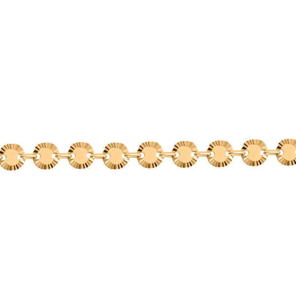 Italienisches diamantiertes Disco-Armband, 925 Silber vergoldet, ca. 18 cm + 2.5 cm Extender, ca. 2,60g image number 2