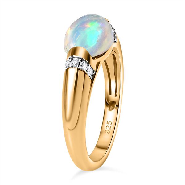 AA natürlicher, äthiopischer Welo Opal und Zirkon-Ring - 1,33 ct. image number 6
