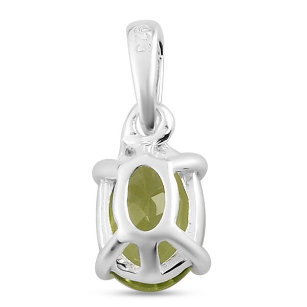 2er- Set, nat&uuml;rliche Peridot-Ohrstecker und Anh&auml;nger, 925 Silber ca. 1,94 ct image number 4