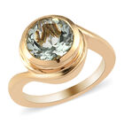 Prasiolite Bypass Ring 925 Silber vergoldet (Größe 16.00) image number 3