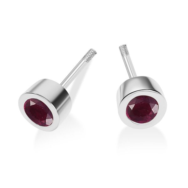 Afrikanische Rubin Ohrringe, 925 Silber rhodiniert - 0,76 ct. image number 6