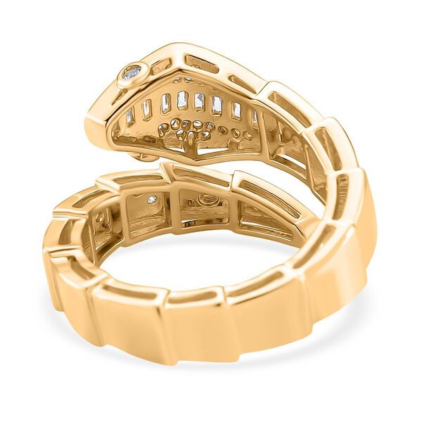 Weißer Zirkonia Ring Nickelfreies Messing emailliert (Größe 20.00) image number 5